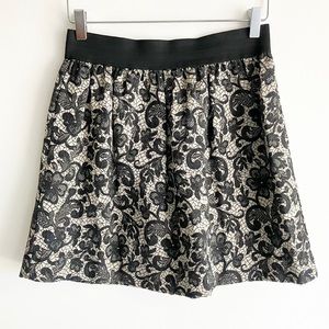 Aqua Size Large Mini Skirt Black Lace Flared Dressy Winter Holiday Party Goth